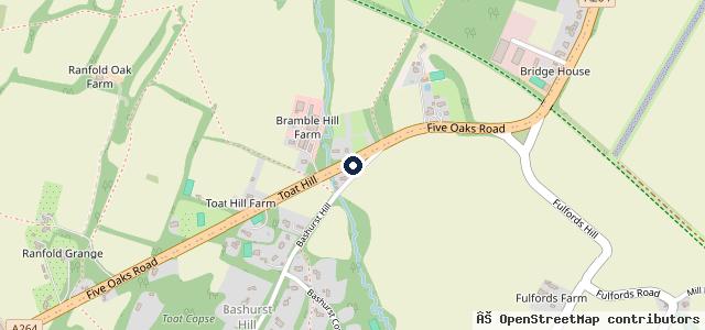 Map showing the location of Toat Hill mot centre and Tyres