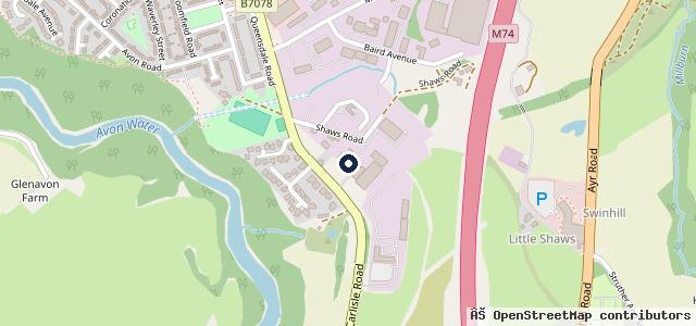 Map showing the location of Aautopoint Larkhall Ltd