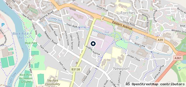 Map showing the location of County Garage Group Barnstaple