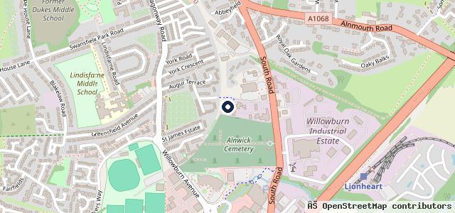 Map showing the location of Alnwick Auto Centre