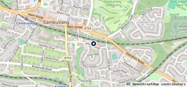 Map showing the location of Clydesmill Tyres Johnson Drive