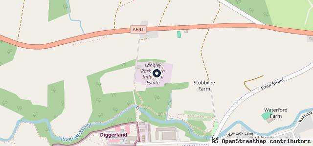 Map showing the location of Bennett Auto Services