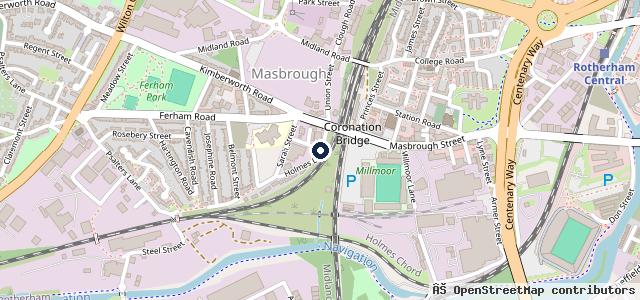 Map showing the location of Holmes Lane