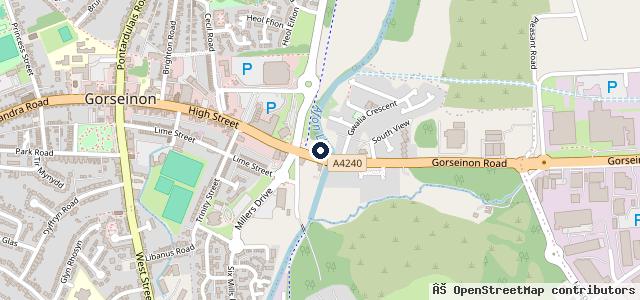 Map showing the location of ATS Euromaster Gorseinon