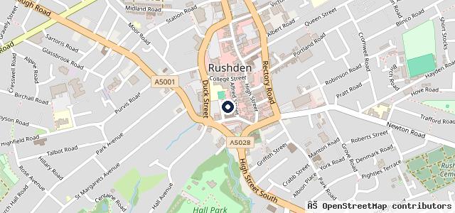 Map showing the location of Rockingham Fiat Rushden