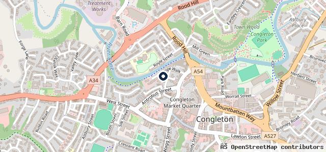 Map showing the location of Richardsons Of Congleton