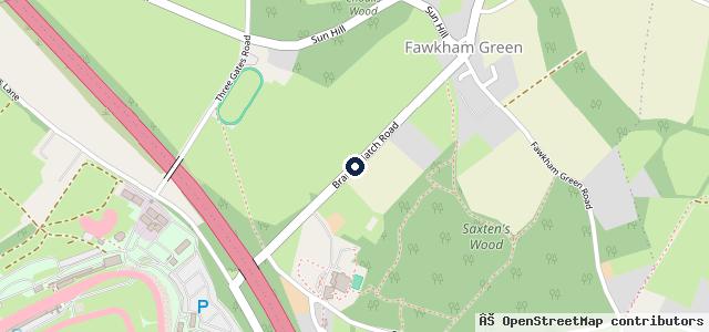 Map showing the location of Fawkham Green Garage