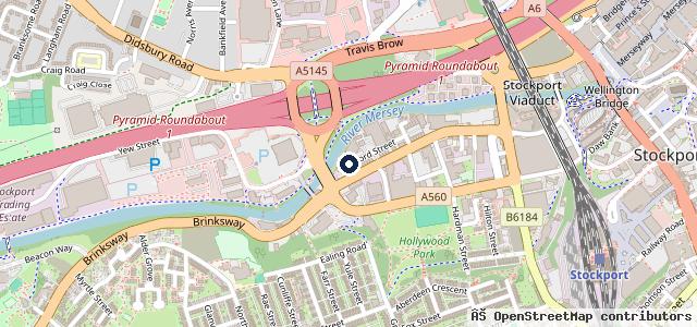 Map showing the location of Grosvenor MOT Test Centre