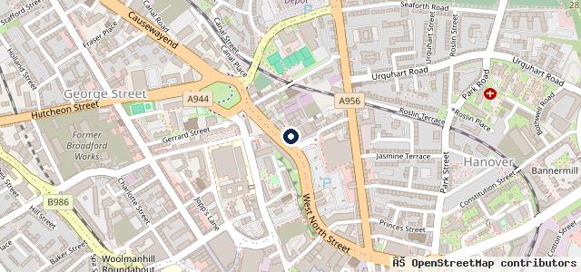 Map showing the location of Halfords Autocentre Aberdeen (St Clair St)