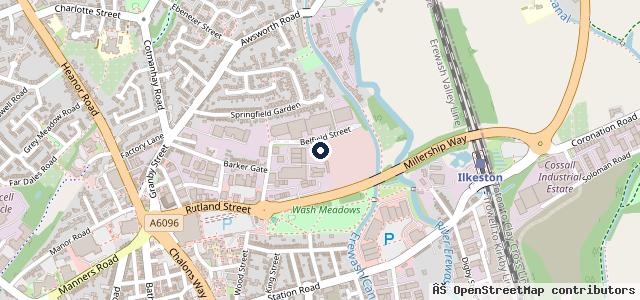 Map showing the location of Ilkeston Garage