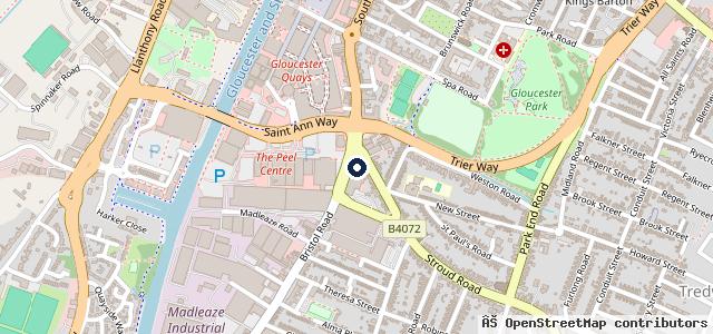 Map showing the location of Kwik Fit