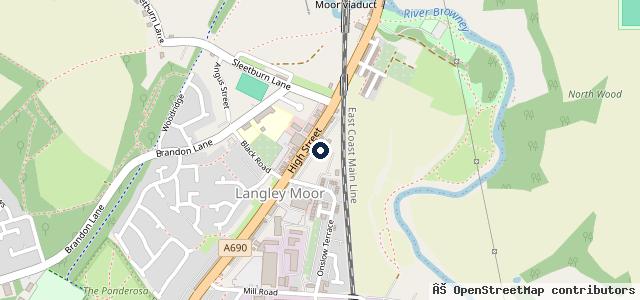 Map showing the location of Durham MOT + Service Centre LTD (Formerly Langley Moor Auto Services)
