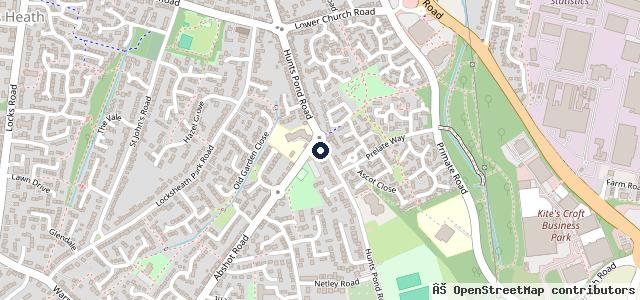 Map showing the location of Locks Heath Garage
