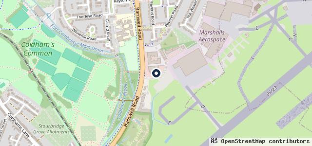 Map showing the location of Mercedes-Benz of Cambridge