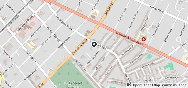 Map showing the location of Luke's Garage Southport
