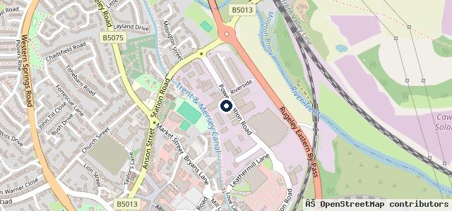 Map showing the location of MB MOTORS Rugeley