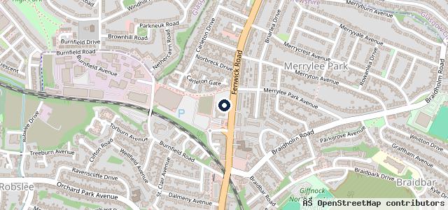 Map showing the location of Mercedes-Benz of Giffnock