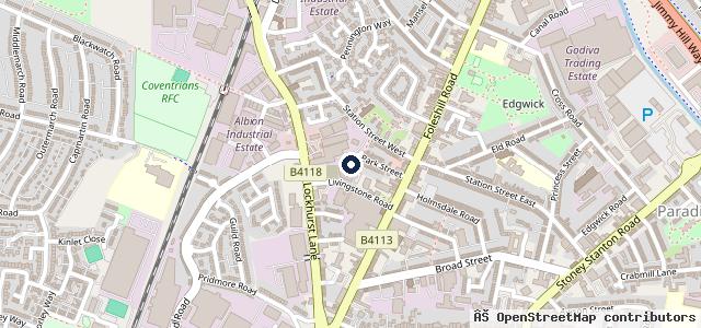 Map showing the location of Mercia Autos