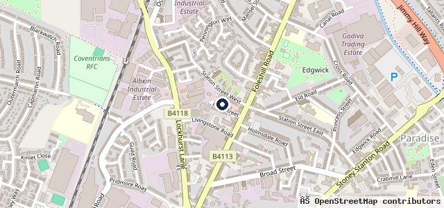 Map showing the location of Mercia Autos