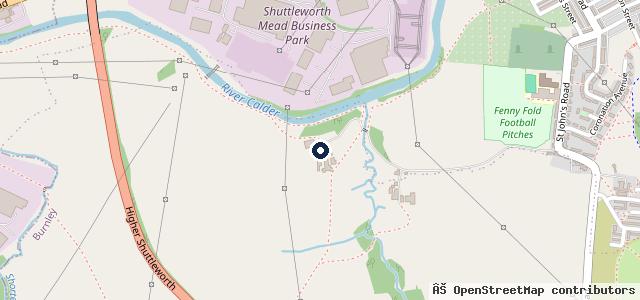 Map showing the location of M&m motors padiham