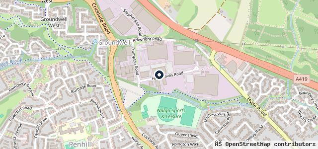 Map showing the location of MOT Auto centre