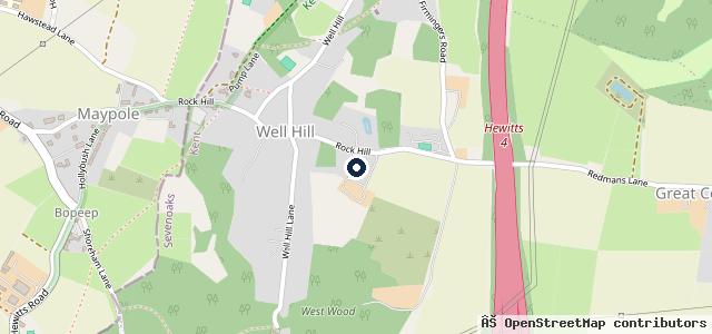 Map showing the location of MOT Orpington