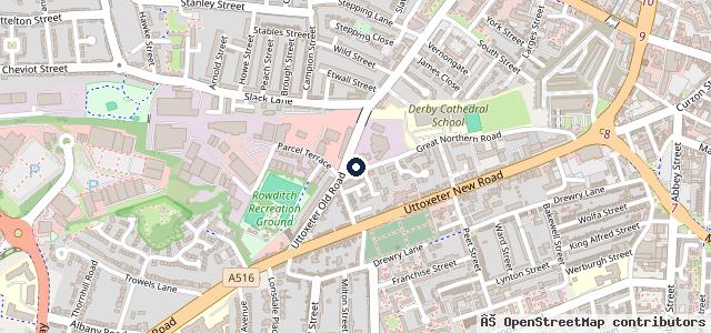 Map showing the location of Motek Derby Ltd