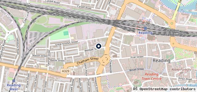 Map showing the location of MOTEST Reading
