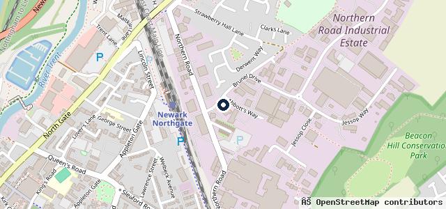 Map showing the location of Trent P & P Autocare