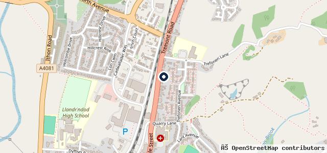 Map showing the location of ETB Autocentres Tremont Garage - Llandrindod Wells