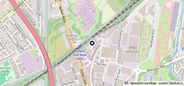 Map showing the location of TrustFord Byfleet