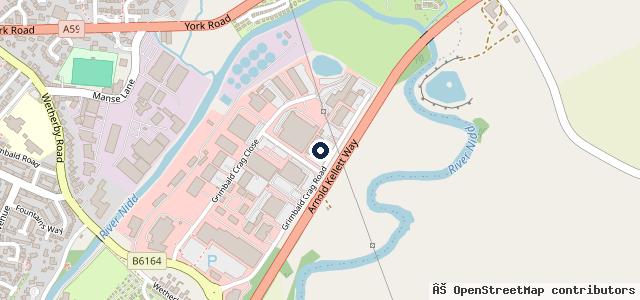 Map showing the location of Vertu Vauxhall Harrogate