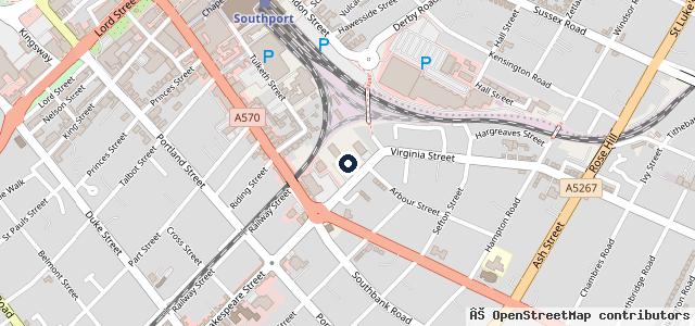 Map showing the location of Virginia Street Garage