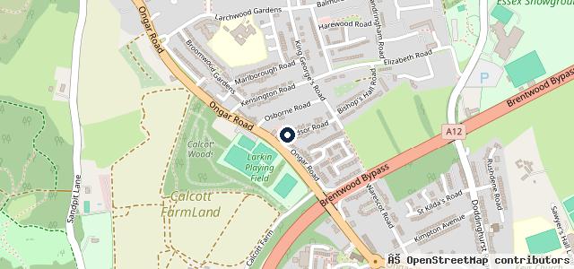 Map showing the location of Weald Park Garage