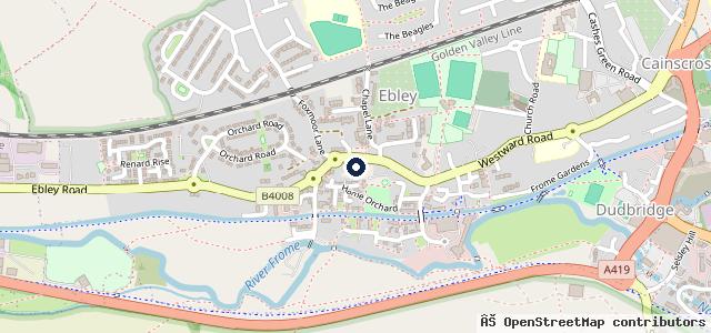 Map showing the location of Vauxhall Baylis Stroud