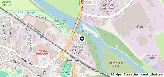 Map showing the location of West End Garage Hexham Ltd
