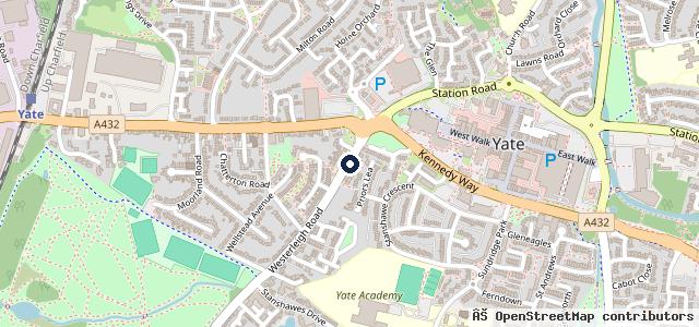 Map showing the location of Stanshawe Service Station