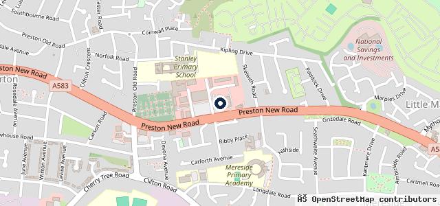 Map showing the location of Kwik Fit