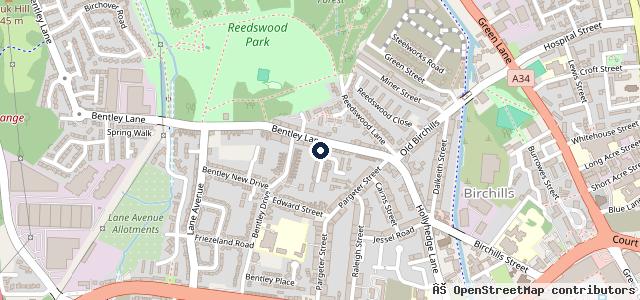 Map showing the location of A E & F Brittain