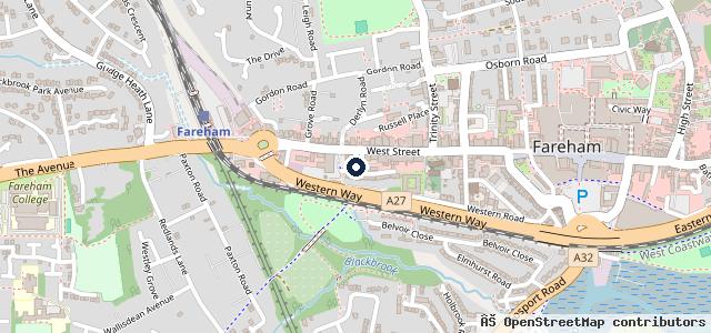 Map showing the location of Fastway Autocentre