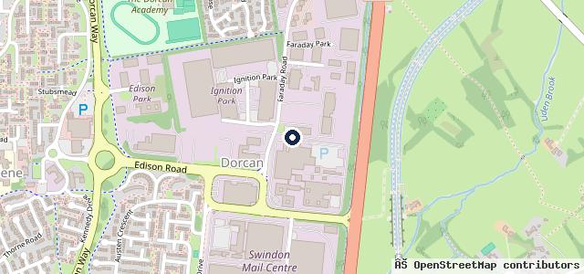 Map showing the location of Motus Commercials Swindon - DAF