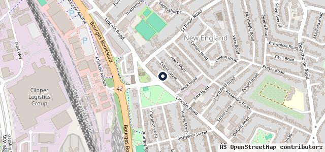 Map showing the location of Andys Autos