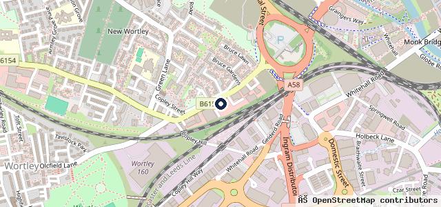 Map showing the location of Armley Hand Car Wash LTD