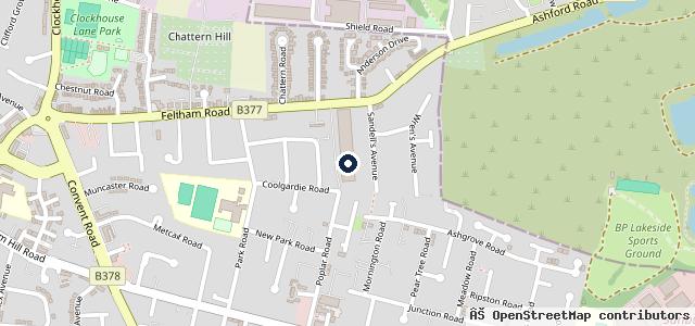 Map showing the location of Ashford Motors