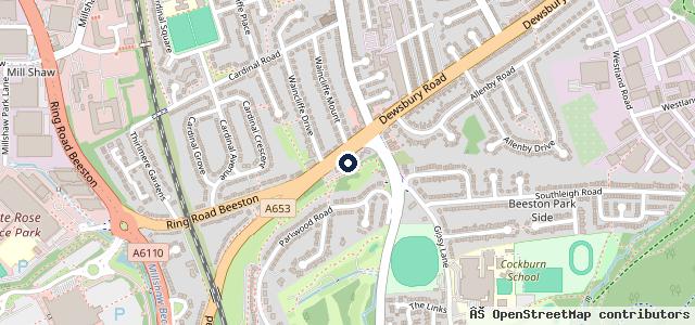 Map showing the location of Bespoke Autocare Leeds