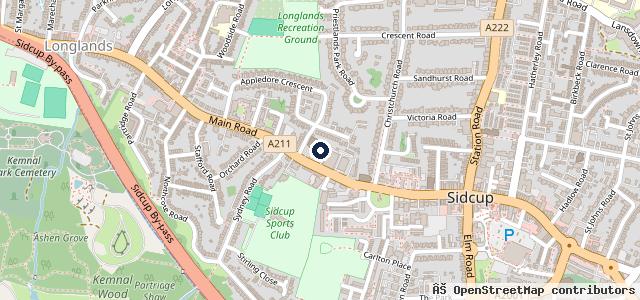 Map showing the location of Group 1 Jaguar Sidcup