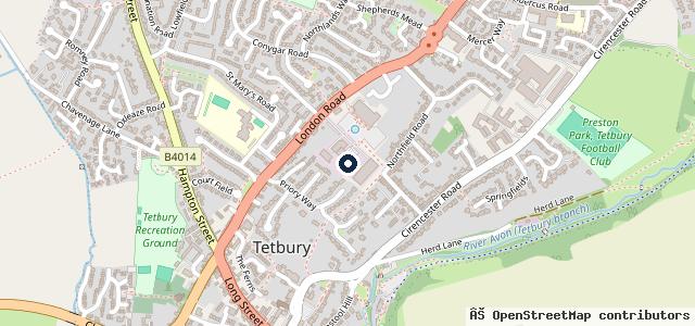 Map showing the location of Car Care Tetbury