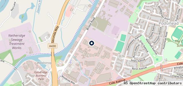 Map showing the location of Vertu Ford Gloucester