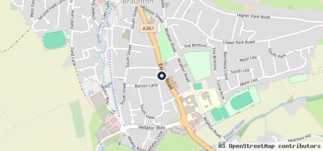 Map showing the location of Braunton Tyres