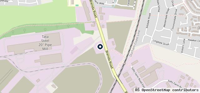 Map showing the location of Brenda Road MOT Centre LTD